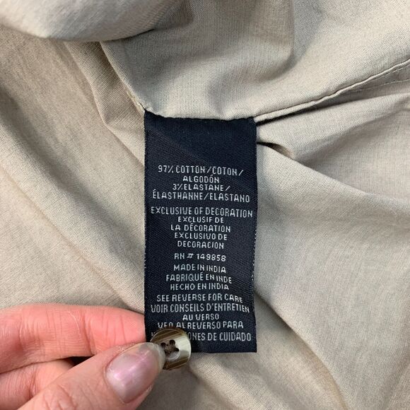 Voyager Shirt Mens M Medium Beetle Striped Button Up Stretch Woven Short Sleeve - Picture 7 of 12